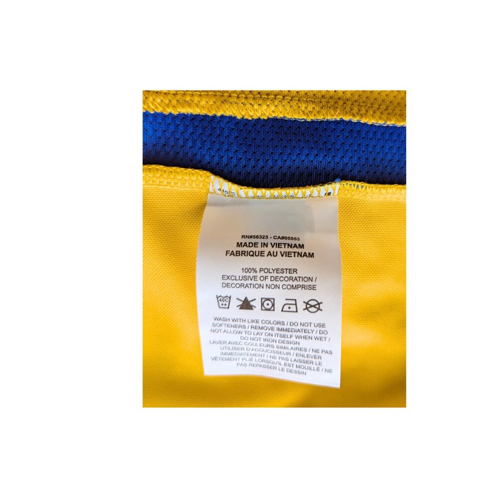 Nike Men’s Dri-FIT Athletic Top Yellow Blue Slim Fit Size S NWT - Picture 5 of 5